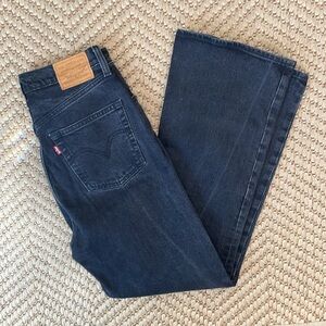Levi's - Ribcage Boot (a bit flared) Denim Jeans - Black  - 27x29